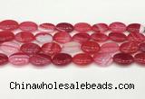 CAA4664 15.5 inches 13*18mm oval banded agate beads wholesale
