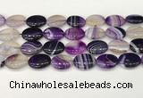 CAA4670 15.5 inches 15*20mm oval banded agate beads wholesale