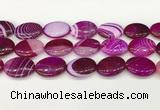 CAA4679 15.5 inches 18*25mm oval banded agate beads wholesale