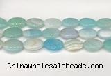 CAA4681 15.5 inches 18*25mm oval banded agate beads wholesale