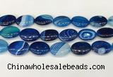 CAA4682 15.5 inches 18*25mm oval banded agate beads wholesale