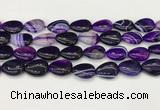 CAA4703 15.5 inches 13*18mm flat teardrop banded agate beads wholesale