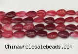 CAA4705 15.5 inches 13*18mm flat teardrop banded agate beads wholesale