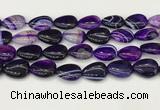 CAA4711 15.5 inches 15*20mm flat teardrop banded agate beads wholesale