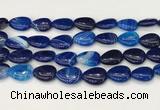 CAA4715 15.5 inches 15*20mm flat teardrop banded agate beads wholesale