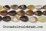 CAA4718 15.5 inches 18*25mm flat teardrop banded agate beads wholesale