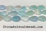 CAA4722 15.5 inches 18*25mm flat teardrop banded agate beads wholesale