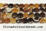 CAA4741 15.5 inches 14*14mm square banded agate beads wholesale