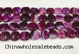 CAA4751 15.5 inches 16*16mm square banded agate beads wholesale