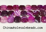 CAA4759 15.5 inches 18*18mm square banded agate beads wholesale