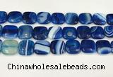 CAA4762 15.5 inches 18*18mm square banded agate beads wholesale