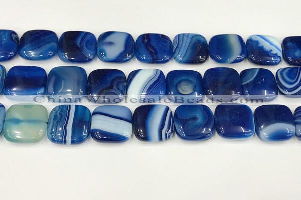 CAA4770 15.5 inches 20*20mm square banded agate beads wholesale