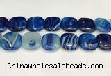 CAA4778 15.5 inches 25*25mm square banded agate beads wholesale