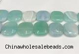 CAA4785 15.5 inches 30*30mm square banded agate beads wholesale