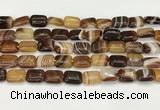 CAA4789 15.5 inches 10*14mm rectangle banded agate beads wholesale