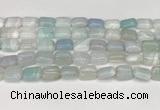 CAA4793 15.5 inches 10*14mm rectangle banded agate beads wholesale