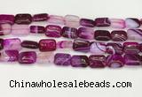 CAA4799 15.5 inches 12*16mm rectangle banded agate beads wholesale