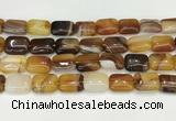 CAA4805 15.5 inches 13*18mm rectangle banded agate beads wholesale