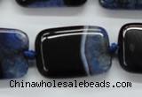 CAA481 15.5 inches 20*30mm rectangle agate druzy geode beads