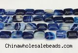 CAA4810 15.5 inches 13*18mm rectangle banded agate beads wholesale