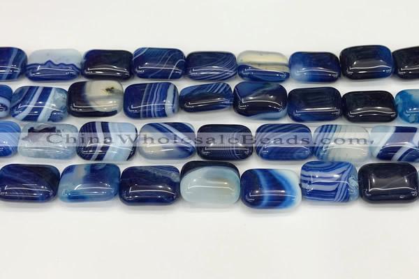 CAA4810 15.5 inches 13*18mm rectangle banded agate beads wholesale