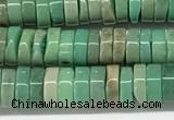 CAA4851 15.5 inches 2*5mm heishi grass agate beads wholesale