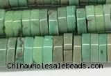 CAA4852 15.5 inches 2*6mm heishi grass agate beads wholesale