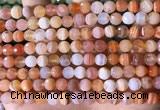 CAA4855 15.5 inches 6mm faceted round botswana agate beads