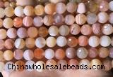 CAA4856 15.5 inches 8mm faceted round botswana agate beads