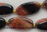 CAA488 15.5 inches 15*30mm oval agate druzy geode beads