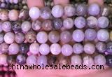 CAA4942 15.5 inches 10mm round bamboo leaf agate beads wholesale