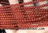CAA4946 15.5 inches 4mm round red agate beads wholesale