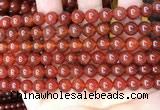 CAA4948 15.5 inches 8mm round red agate beads wholesale