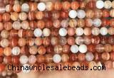 CAA5001 15.5 inches 6mm round red botswana agate beads wholesale