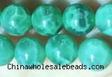 CAA5021 15.5 inches 6mm round green dragon veins agate beads