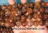 CAA5059 15.5 inches 14mm round dragon veins agate beads wholesale