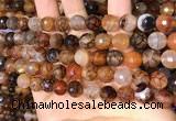 CAA5064 15.5 inches 10mm faceted round dragon veins agate beads