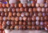 CAA5072 15.5 inches 8mm round red dragon veins agate beads