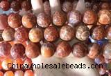 CAA5078 15.5 inches 20mm round red dragon veins agate beads