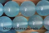 CAA5092 15.5 inches 8mm round sea blue agate beads wholesale