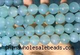 CAA5097 15.5 inches 18mm round sea blue agate beads wholesale