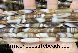 CAA5108 15.5 inches 6*25mm rice striped agate beads wholesale