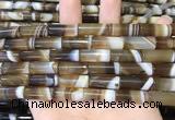 CAA5126 15.5 inches 8*20mm tube striped agate beads wholesale