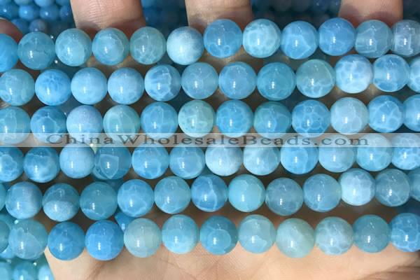 CAA5142 15.5 inches 8mm round dragon veins agate beads wholesale