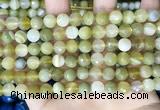 CAA5157 15.5 inches 6mm faceted round banded agate beads