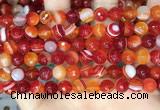 CAA5207 15.5 inches 8mm faceted round banded agate beads