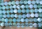 CAA5222 15.5 inches 10mm faceted round banded agate beads