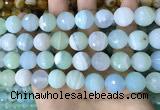 CAA5225 15.5 inches 16mm faceted round banded agate beads