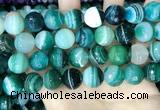 CAA5246 15.5 inches 16mm faceted round banded agate beads