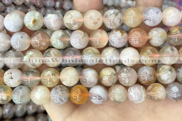 CAA5251 15.5 inches 10mm round sakura agate beads wholesale